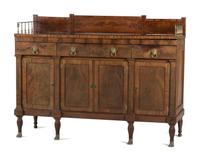 A Classical Brass Mounted and Figured Mahogany Sideboard