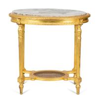 A Louis XVI Style Giltwood Marble-Top Table — 20TH CENTURY