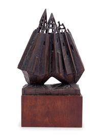 A Brutalist Bronze Sculpture