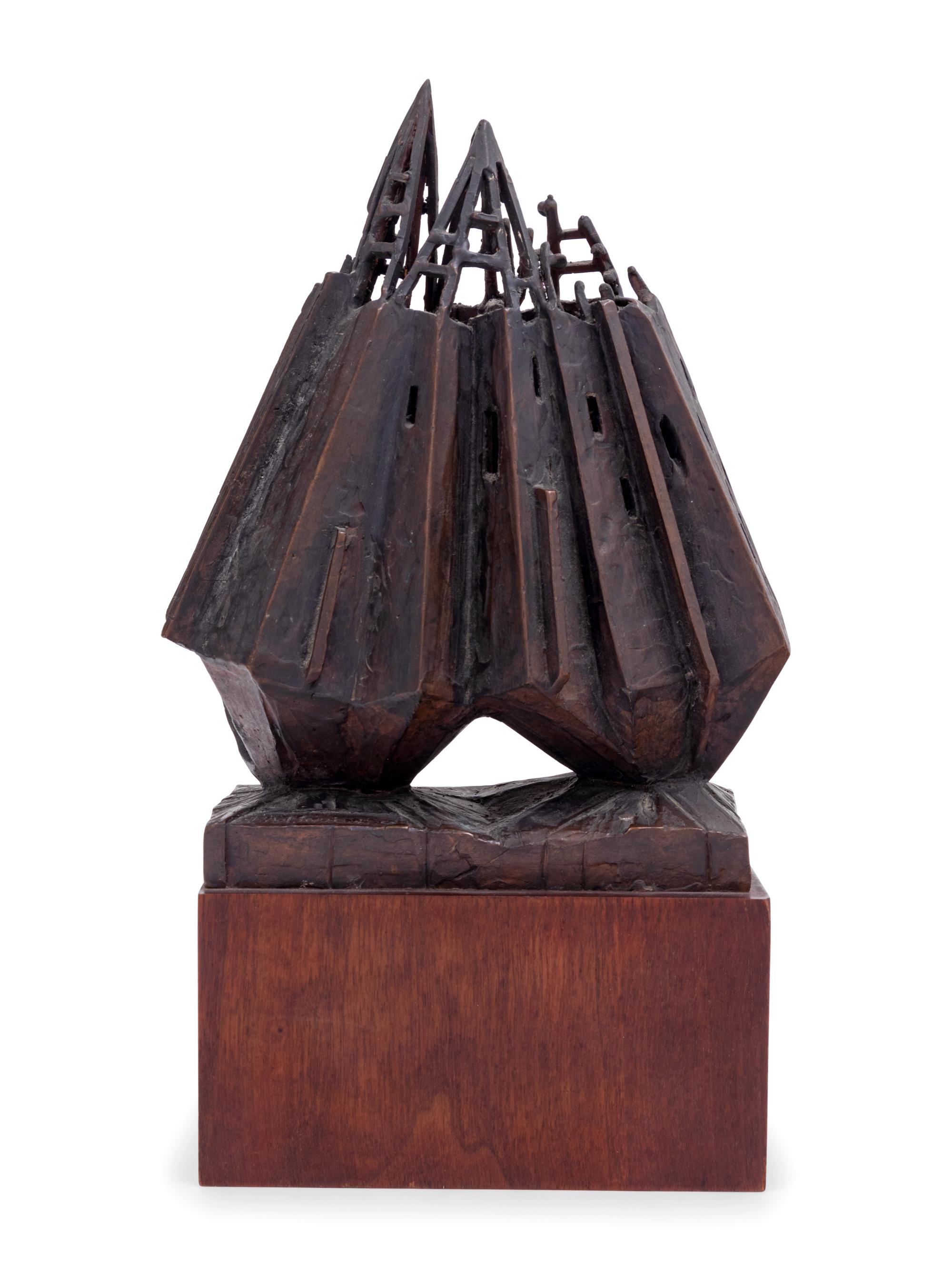 A Brutalist Bronze Sculpture