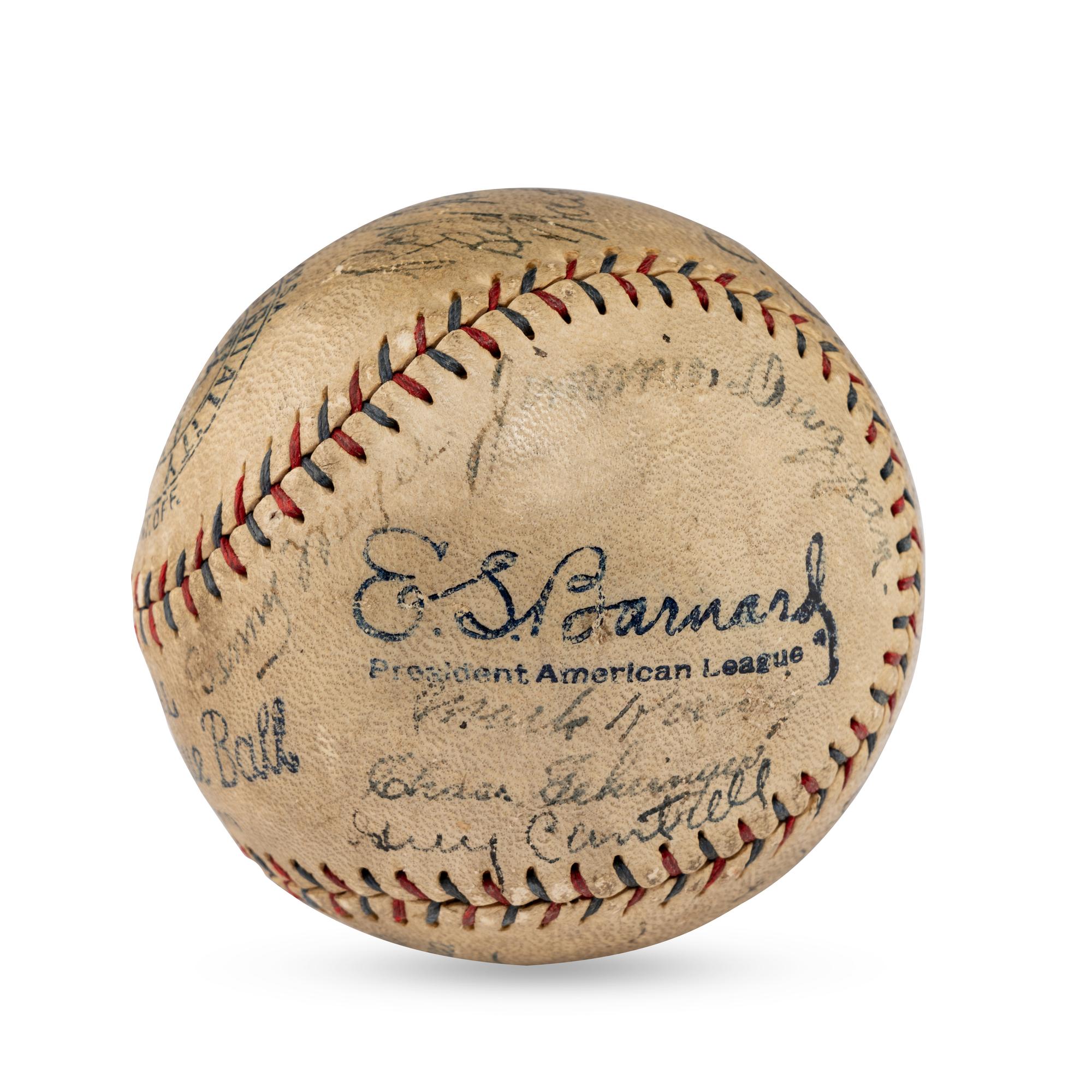A 1930 Detroit Tigers Team Signed Autograph Baseball (JSA Letter of Authenticity)