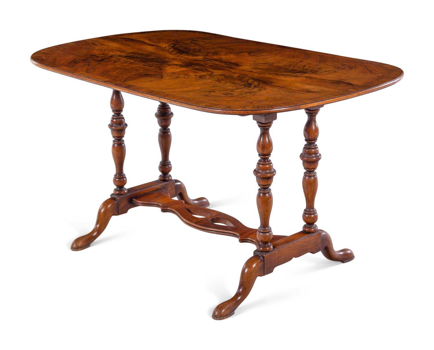 A Continental Burlwood Table