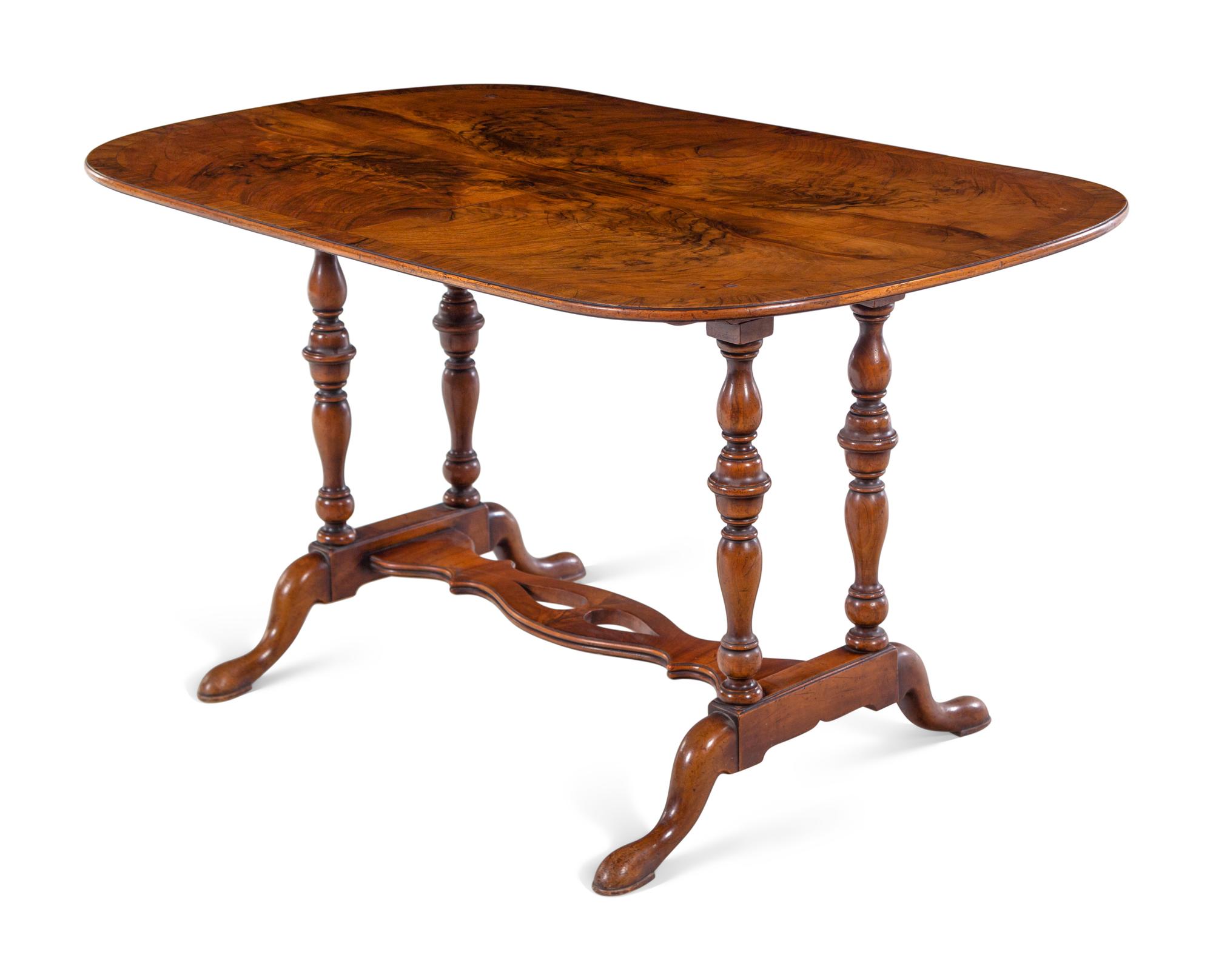 A Continental Burlwood Table