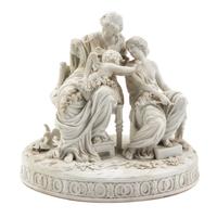 A Sevres Style Bisque Porcelain Figural Group Height 10 inches. — 19TH CENTURY
