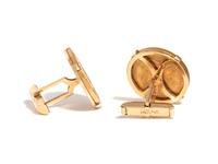 YELLOW GOLD COIN CUFFLINKS