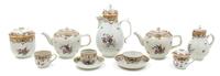 A Chinese Export Porcelain Partial Tea and Coffee Service Height of coffee pot 9 3/8 inches. — 18TH CENTURY