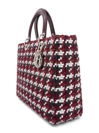 Christian Dior Woven Leather Medium Lady Dior Bag, 2013