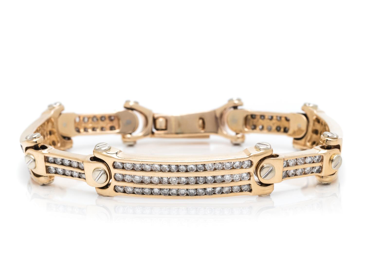 YELLOW GOLD AND DIAMOND BRACELET