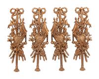 A Set of Four French Carved Giltwood Plaques