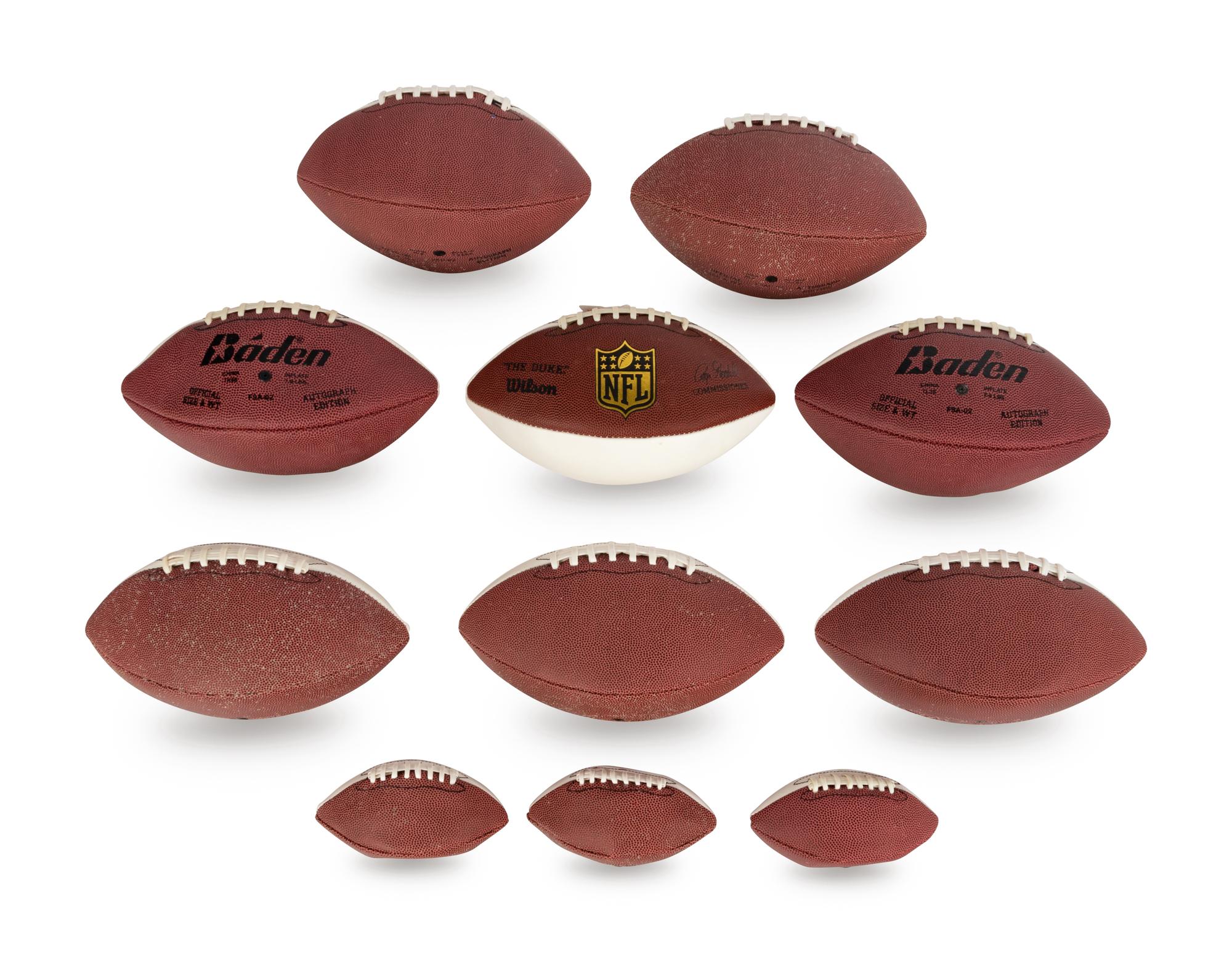 A Group Mike Ditka’s Restaurant Gift Shop Items Including Autograph Model Footballs Signed by Mike Ditka