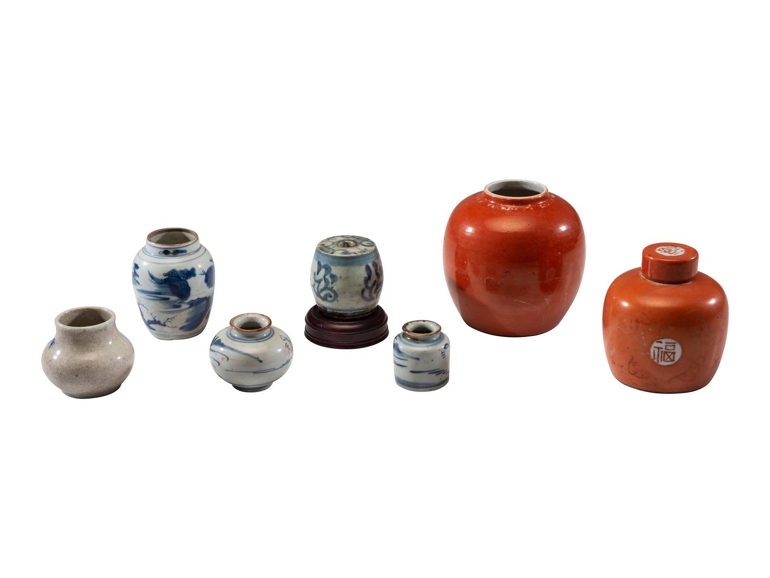 Seven Chinese Porcelain Jars