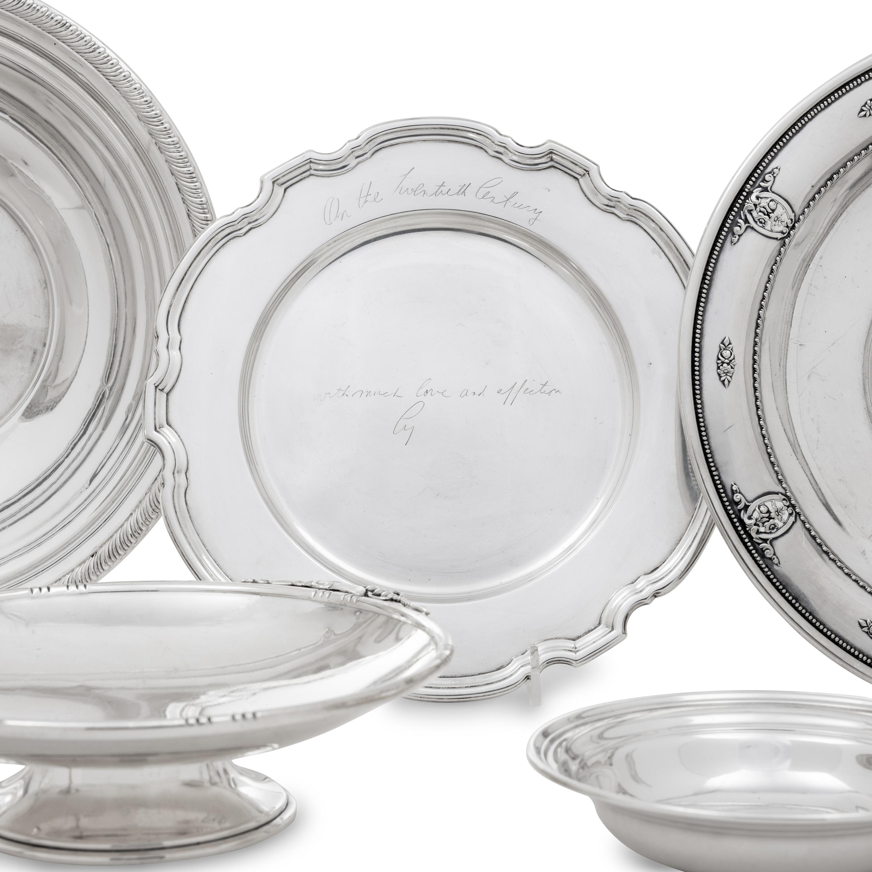 A Collection of Nine American Silver Table Articles