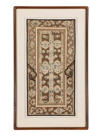 A Group of Chinese Embroidered Silk Panels