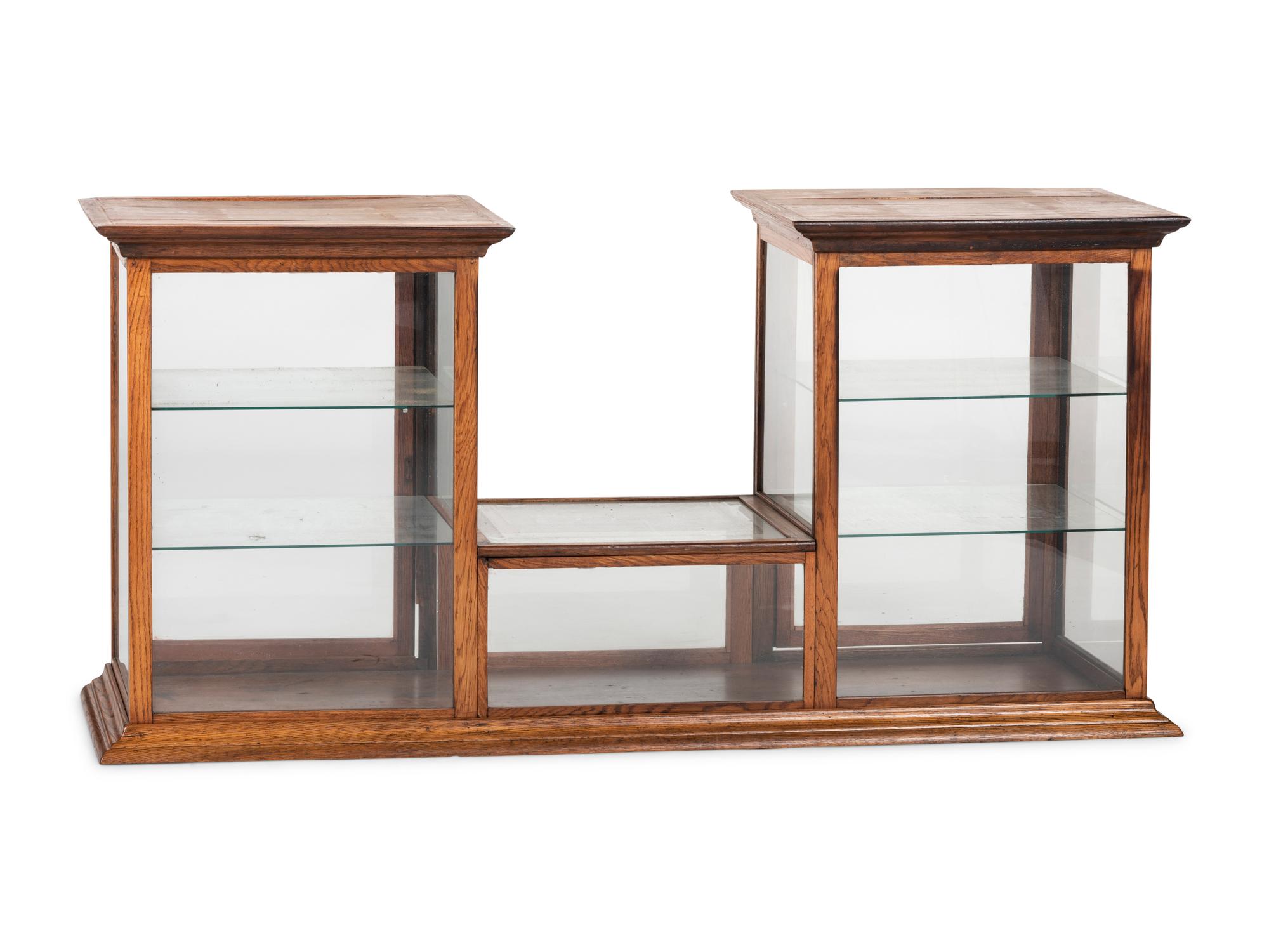 An Oak Frame Store Display Case