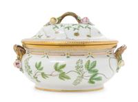 A Royal Copenhagen Flora Danica Porcelain Covered Tureen Width 15 inches. — 20TH CENTURY