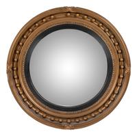 A Regency Giltwood and Ebonized Convex Mirror
