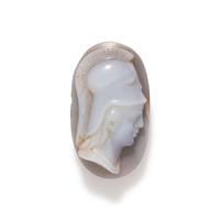 A Neoclassical Agate Cameo with the Goddess Minerva