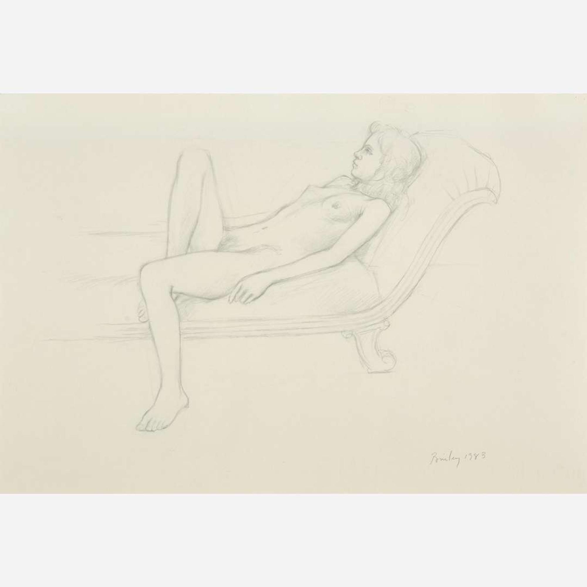 William H. Bailey (American, 1930-2020) Untitled (Reclining Figure on Chaise Lounge)