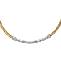 DAVID YURMAN, BICOLOR GOLD AND DIAMOND COLLAR NECKLACE