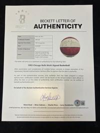 A 1993 Chicago Bulls Signed Autotgraph Basketball Featuring Michael Jordan (Beckett Authentication Services Letter),