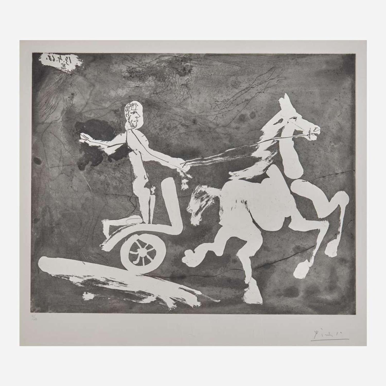 Pablo Picasso (Spanish, 1881-1973) Télévision - Course de chars à l'antique I, from Séries 347
