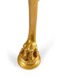 A Pair of Neoclassical Style Parcel-Gilt and Patinated Bronze Guéridons