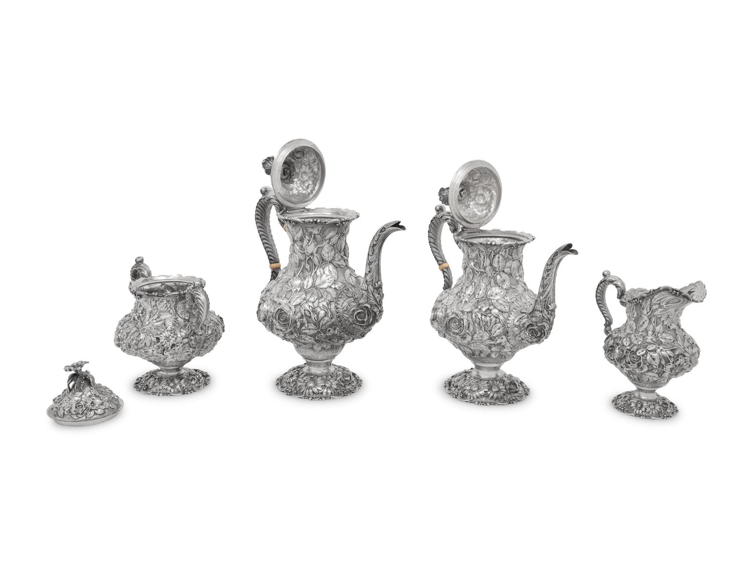 An American Silver Four-Piece Tea Service