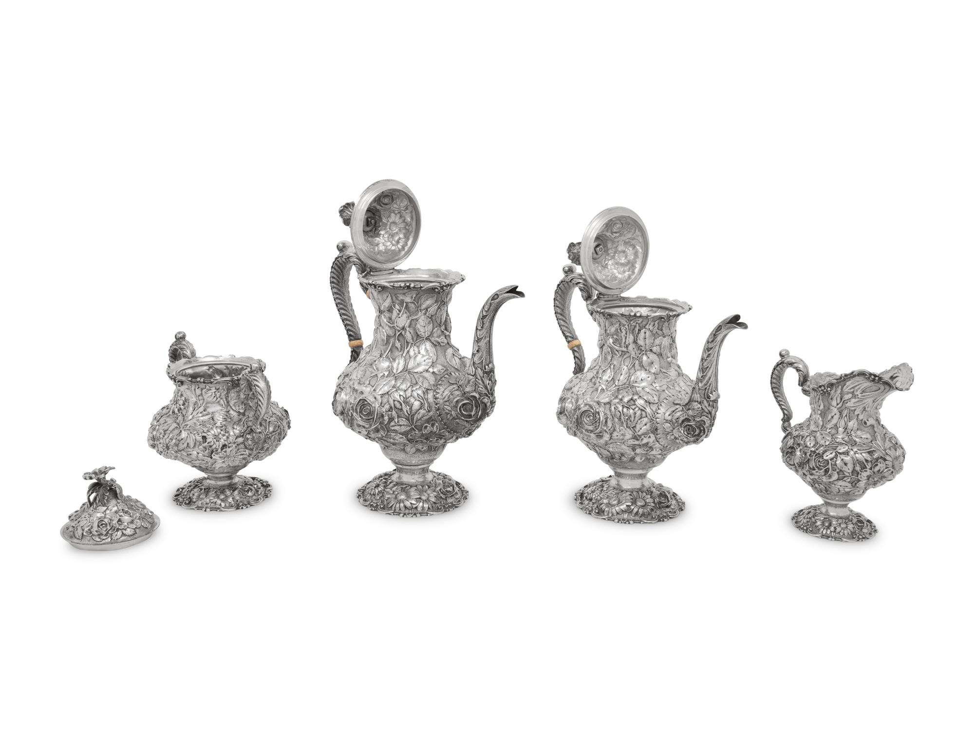 An American Silver Four-Piece Tea Service