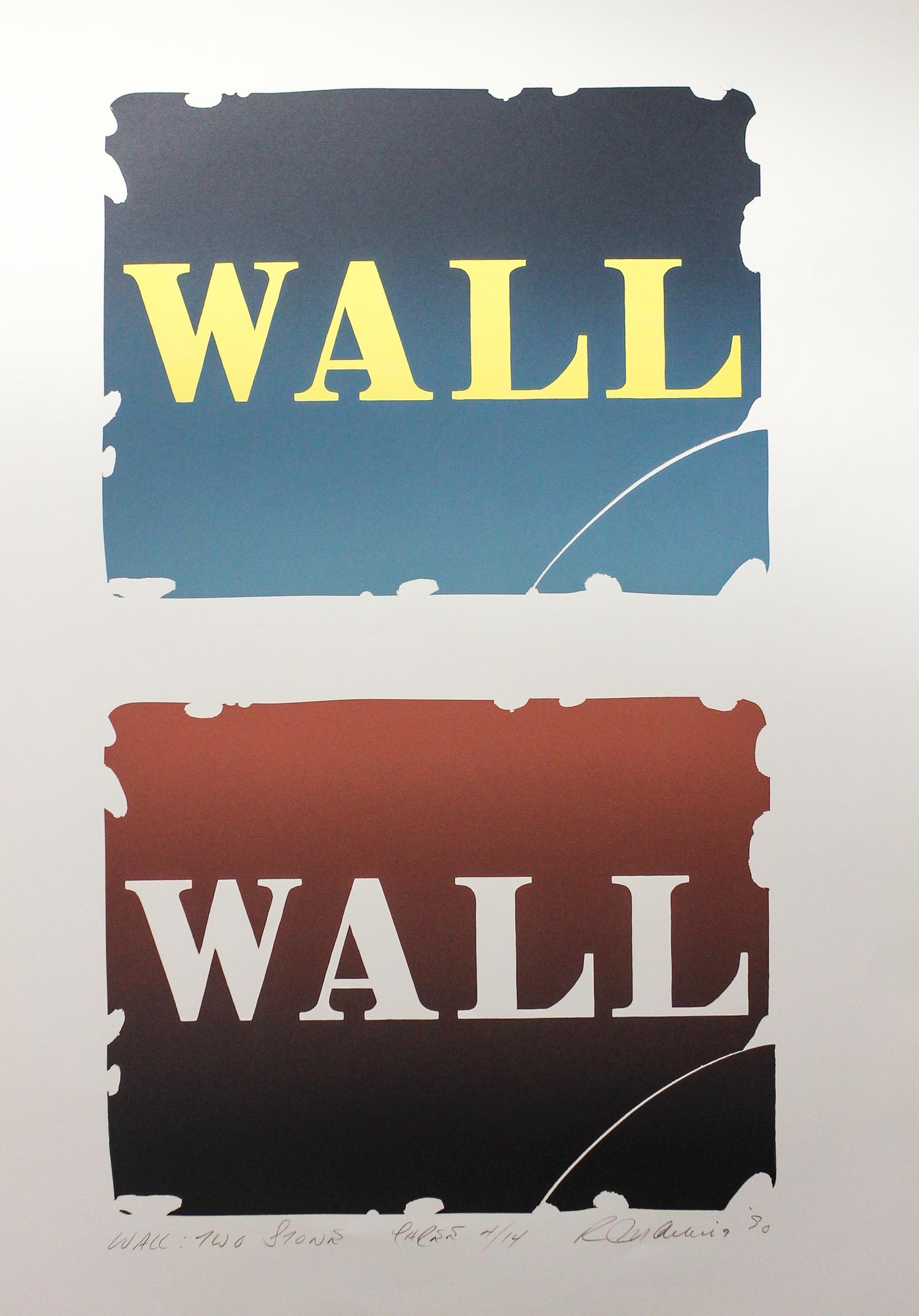 Robert Indiana, (American, b. 1928), Wall: Two Stones - Three, 1990
