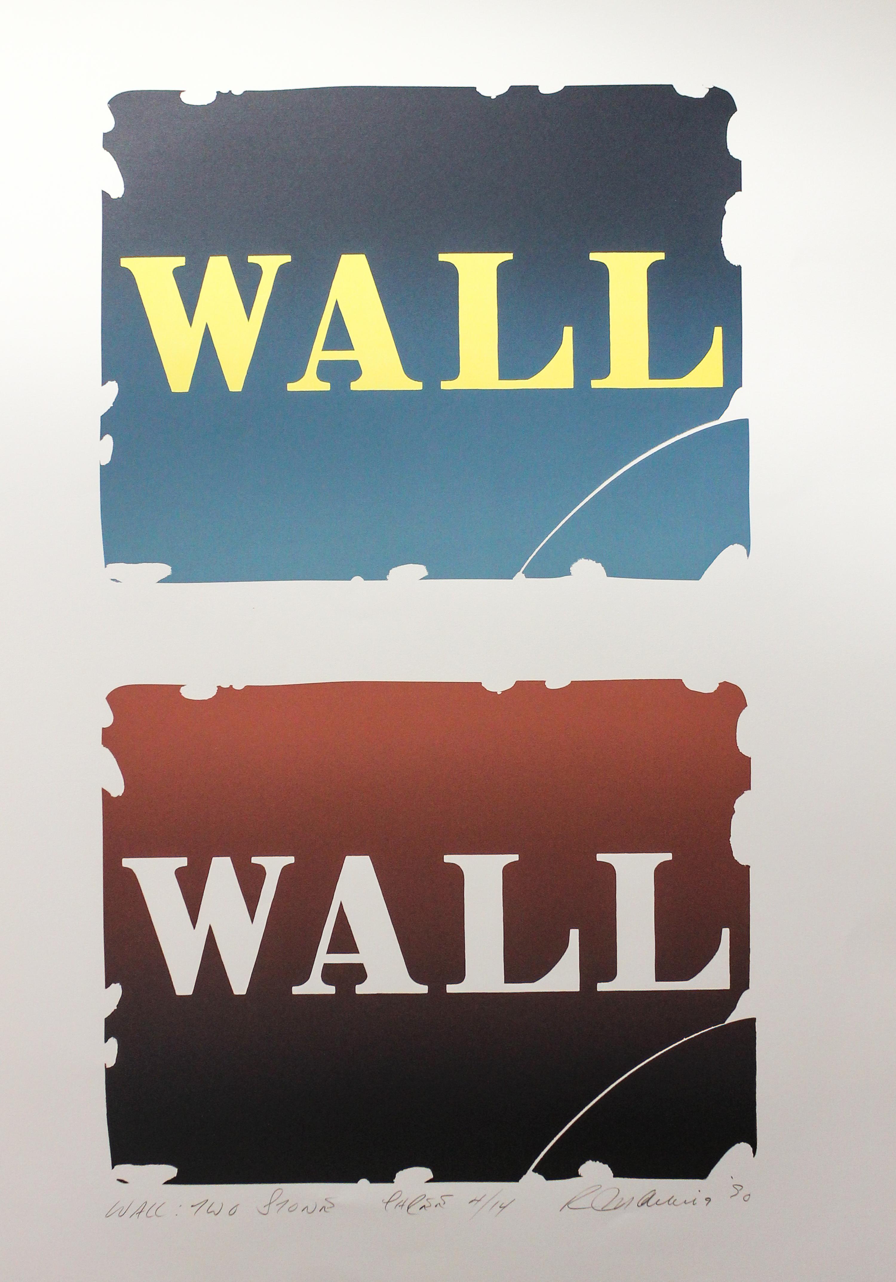 Robert Indiana, (American, b. 1928), Wall: Two Stones - Three, 1990
