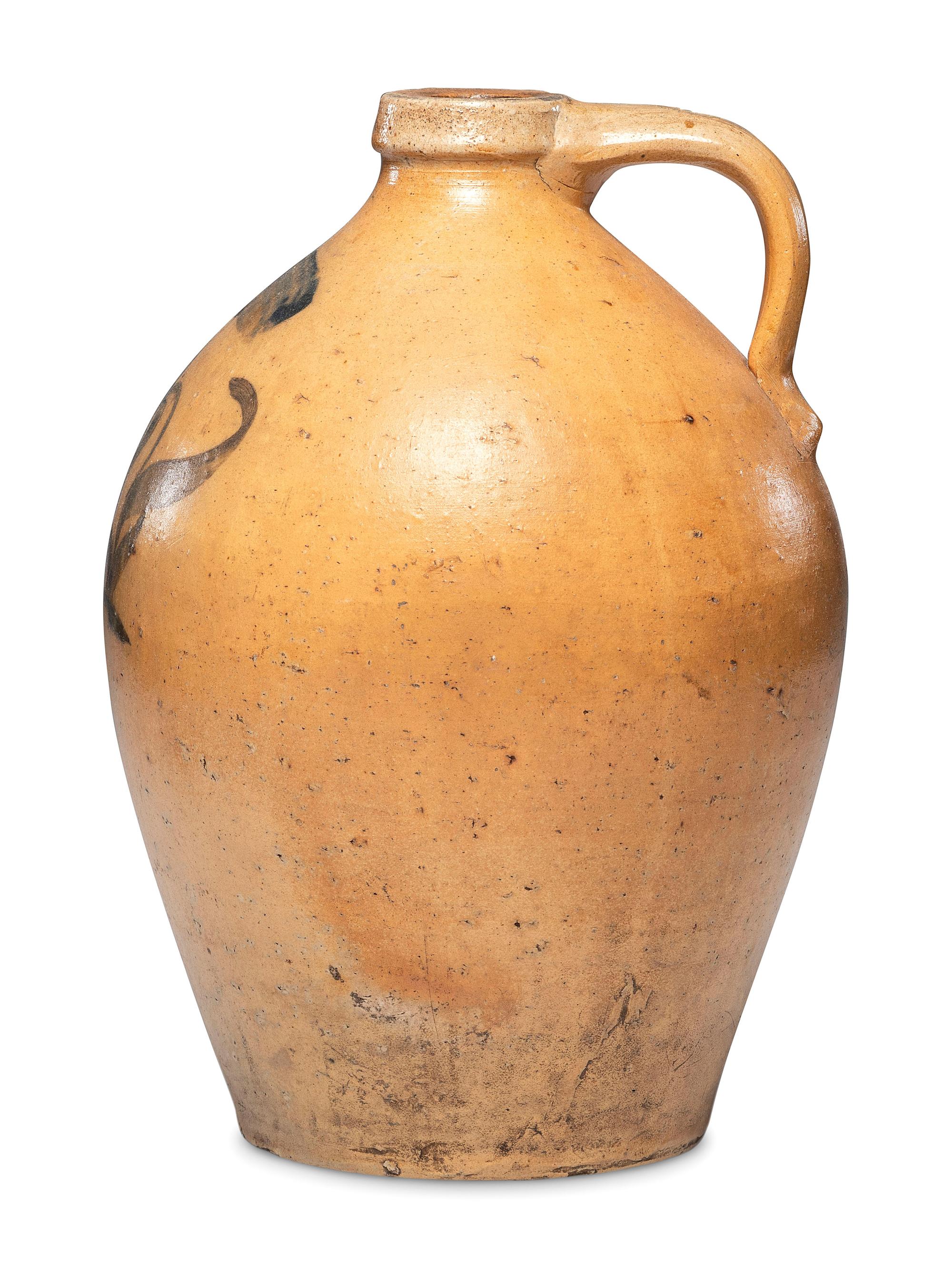 A Henry Purdy Two-Gallon Cobalt Decorated Stoneware Jug