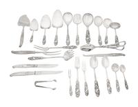 A Norwegian Silver Flatware Service