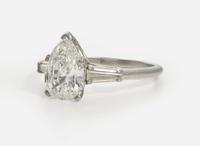 A Platinum and Diamond Ring, 1.98 Carat Pear Brilliant-Cut Diamond, GIA Certified