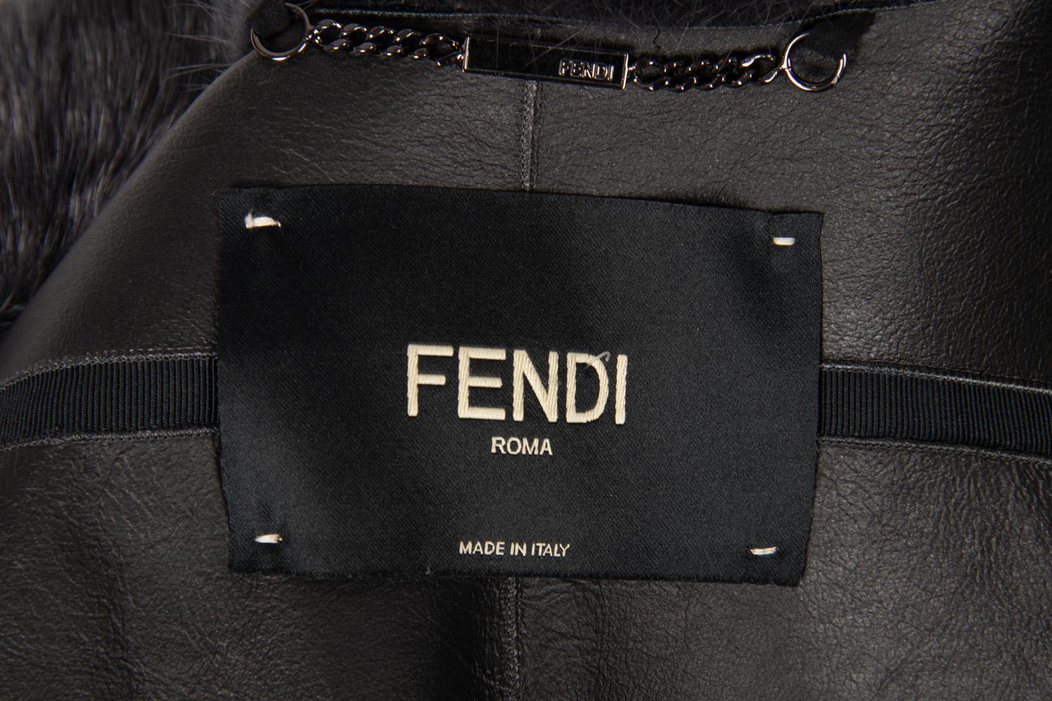 Fendi Gray Mink Banded Coat, 2013