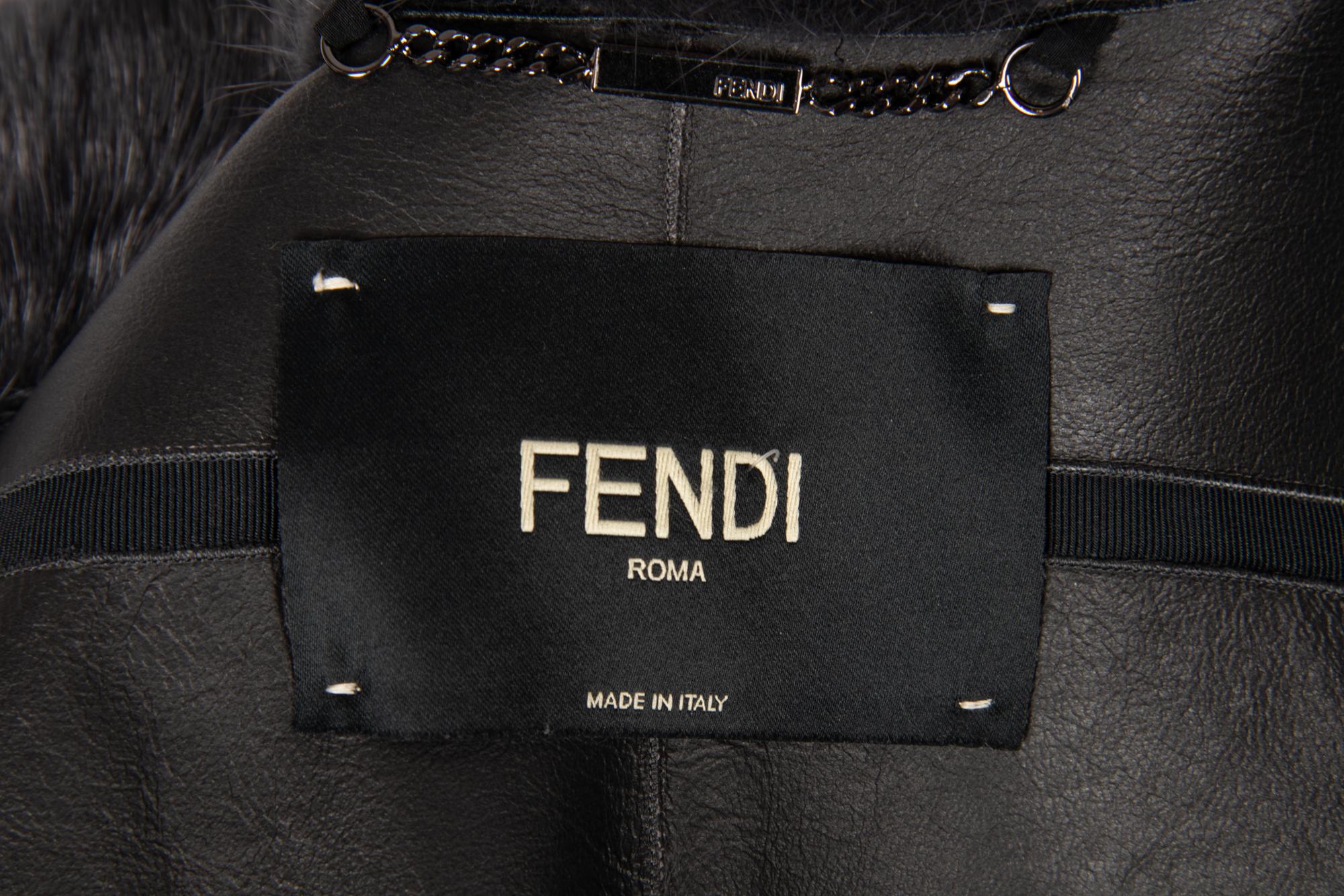 Fendi Gray Mink Banded Coat, 2013