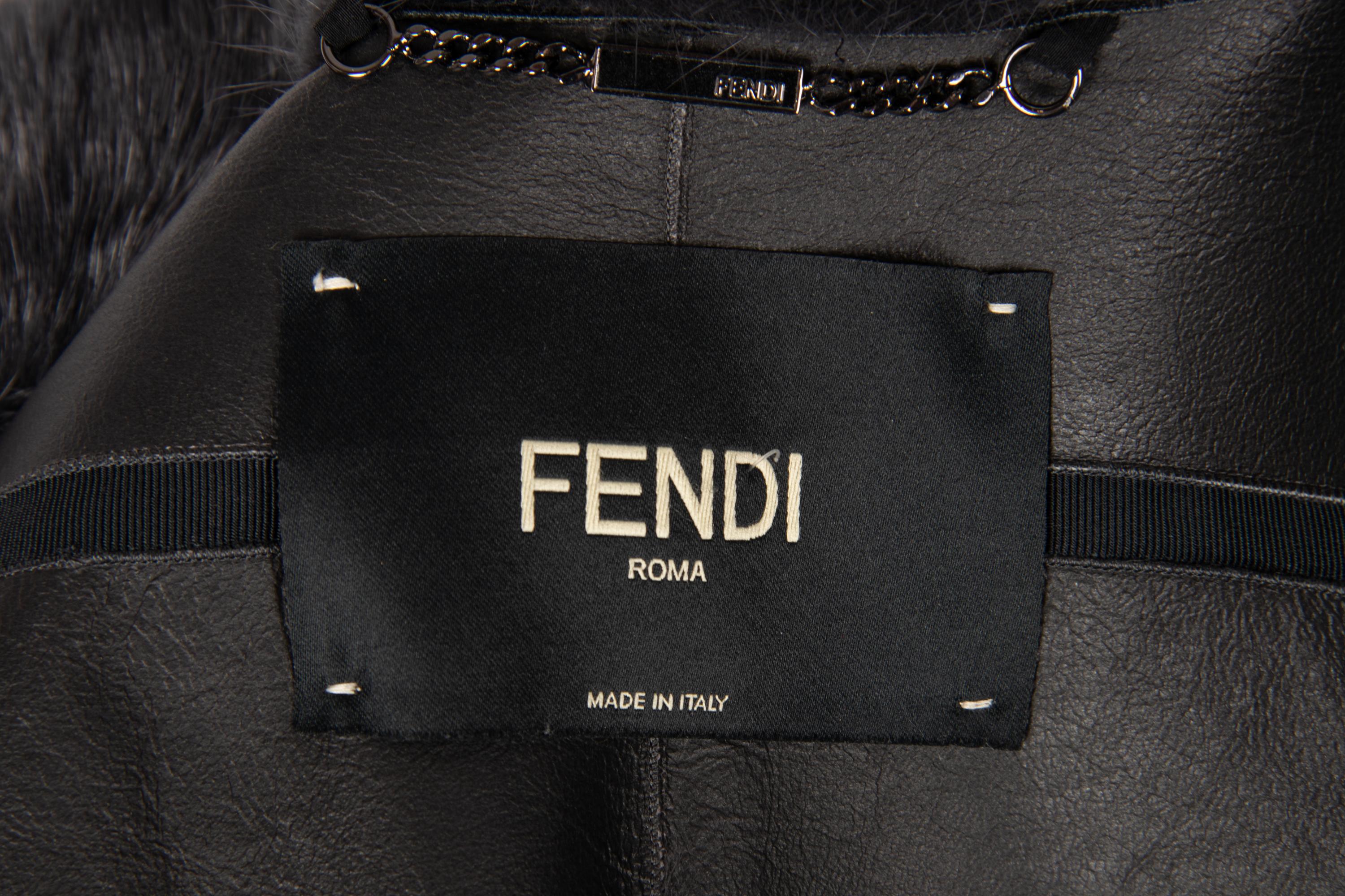 Fendi Gray Mink Banded Coat, 2013