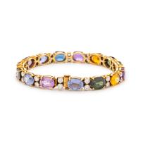 MULTICOLOR SAPPHIRE AND DIAMOND BRACELET