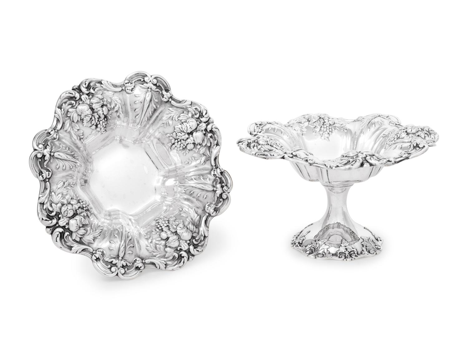 A Pair of Reed & Barton Francis I Silver Compotes