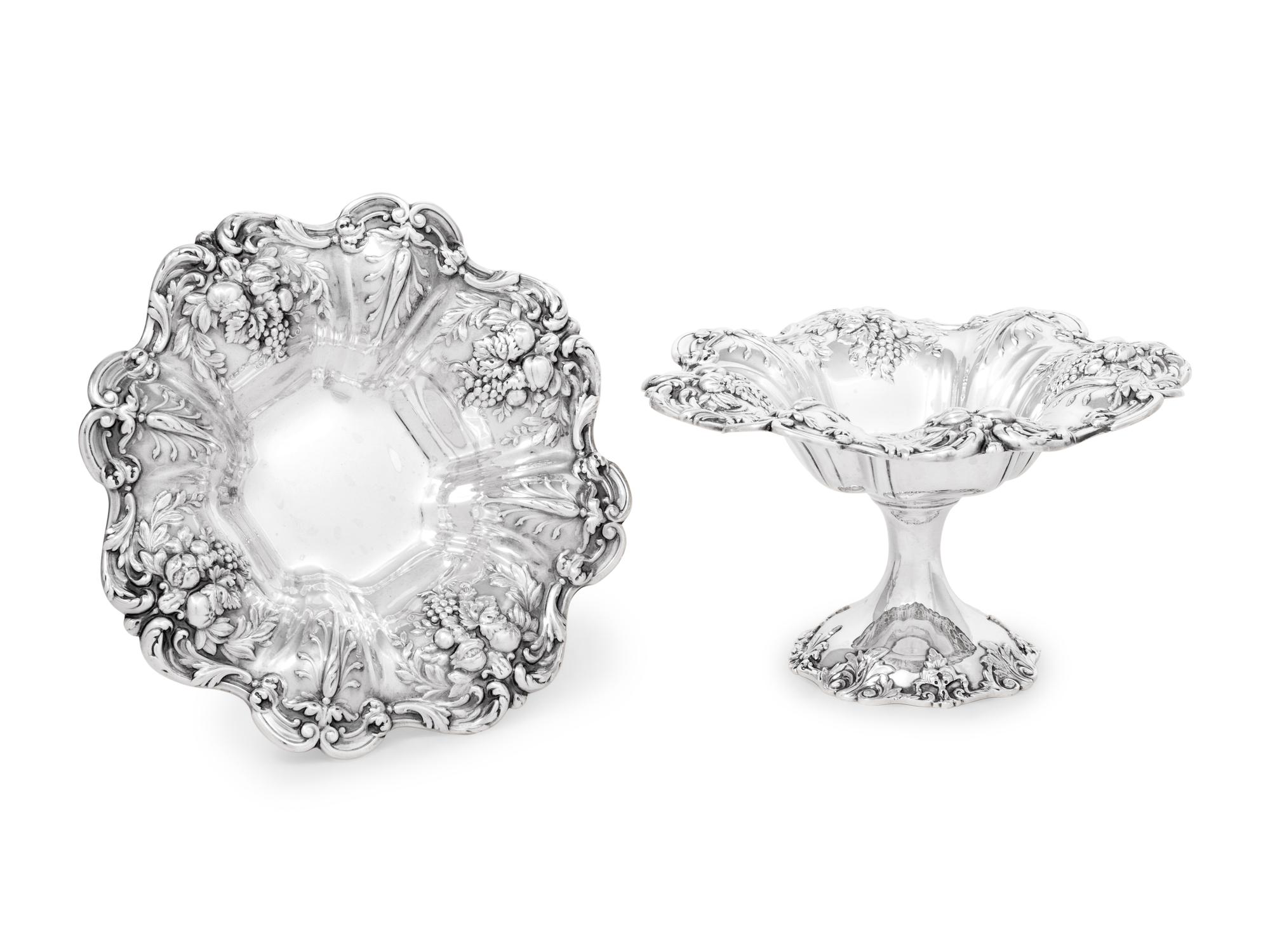 A Pair of Reed & Barton Francis I Silver Compotes