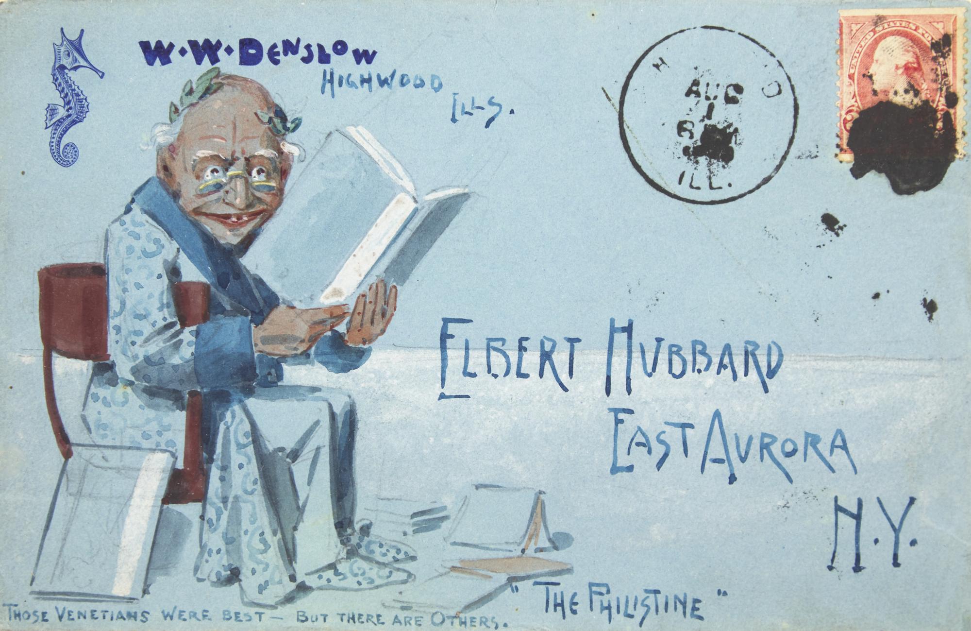 Denslow W.W. [Hubbard, Elbert] "The Philistine", Original Illustrated Envelope