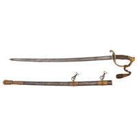 Captain E.L. Jones, Company D, 54th Massachusetts Infantry, WIA Fort Wagner, South Carolina, Model 1850 foot officer's presentation sword.