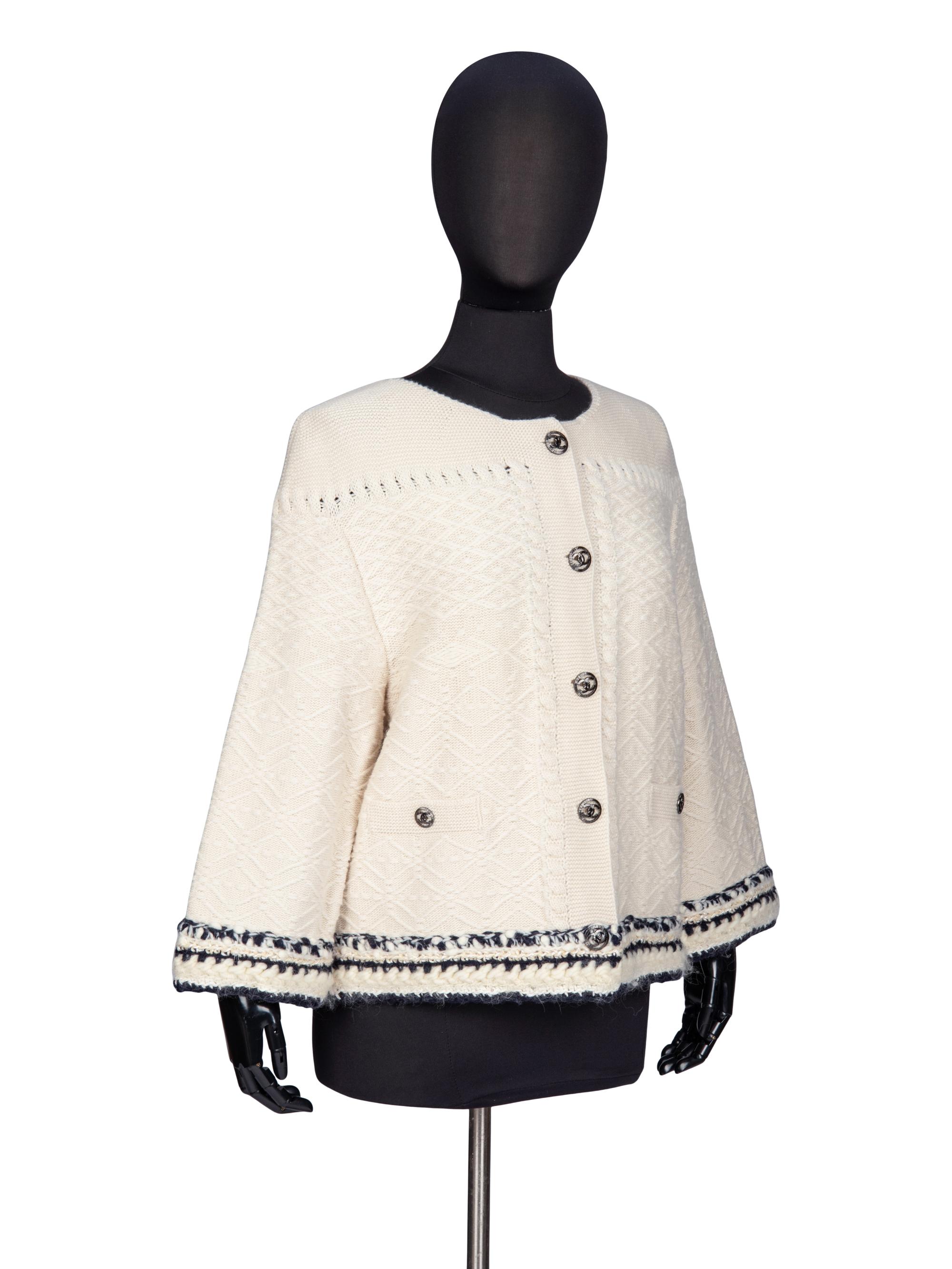 Chanel, Cable-Knit Cashmere Cardigan