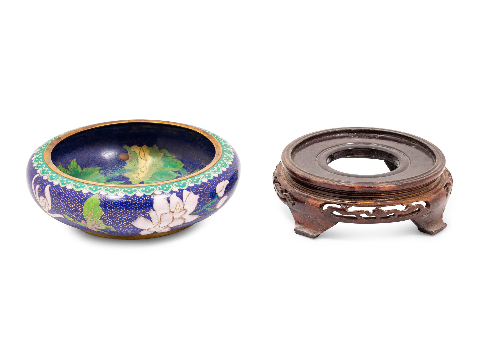 A Cloisonné Bowl with Stand