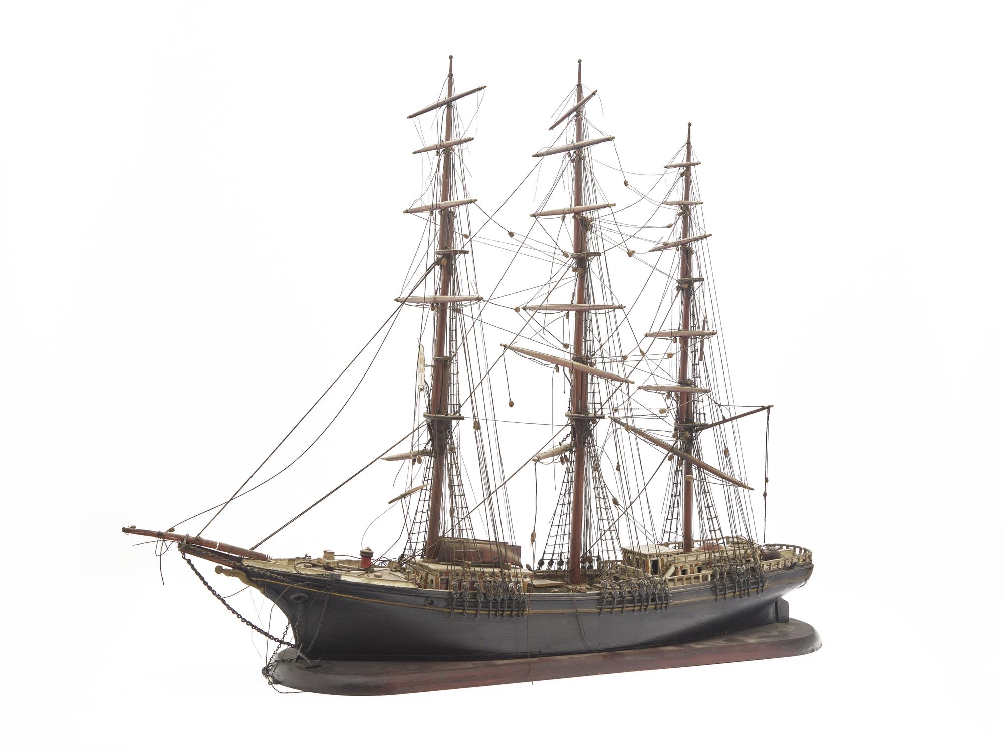 A Carved and Painted Model of a Ship, 19th / 20th Century