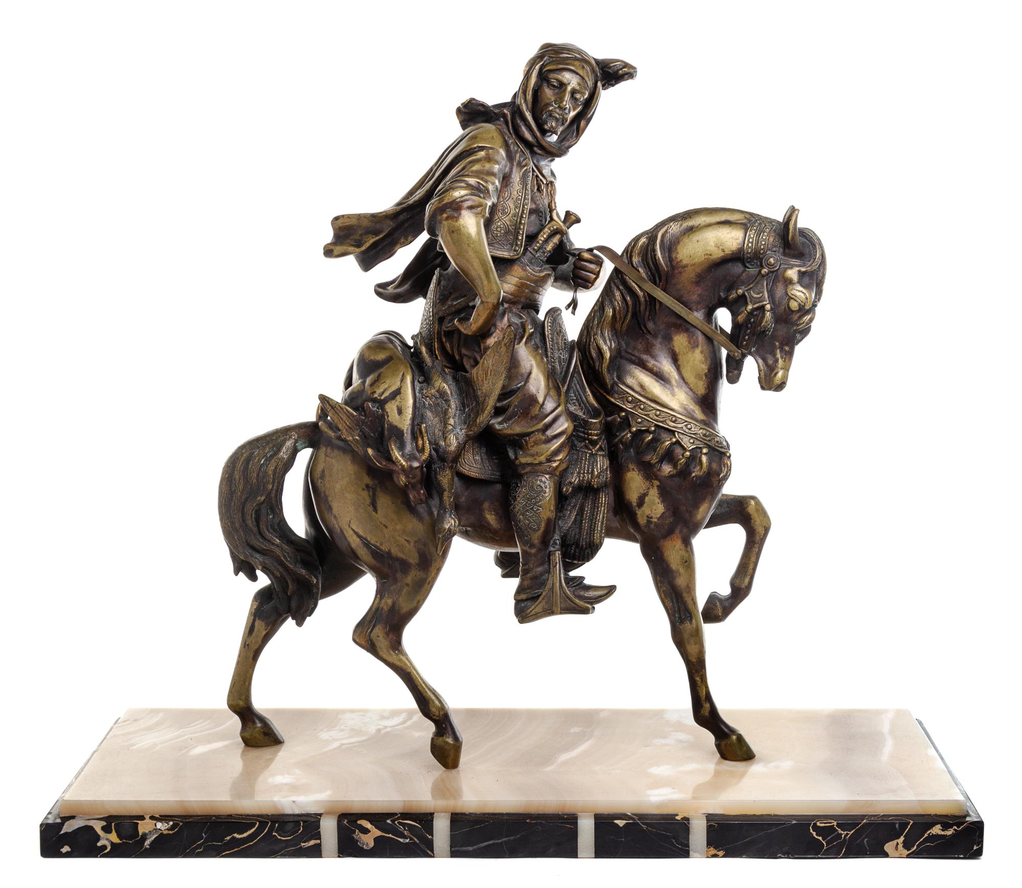 After Emile-Coriolan-Hippolyte Guillemin and Alfred Barye, (Late 19th/Early 20th Century), Cavalier Arabe