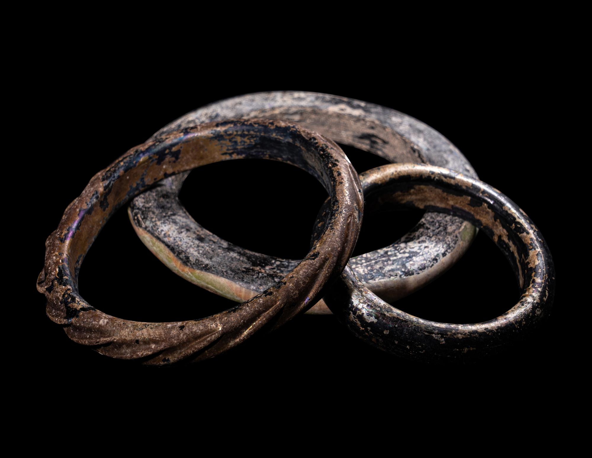 Three Roman Glass Bracelets