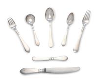 A Georg Jensen Continental Silver Flatware Service