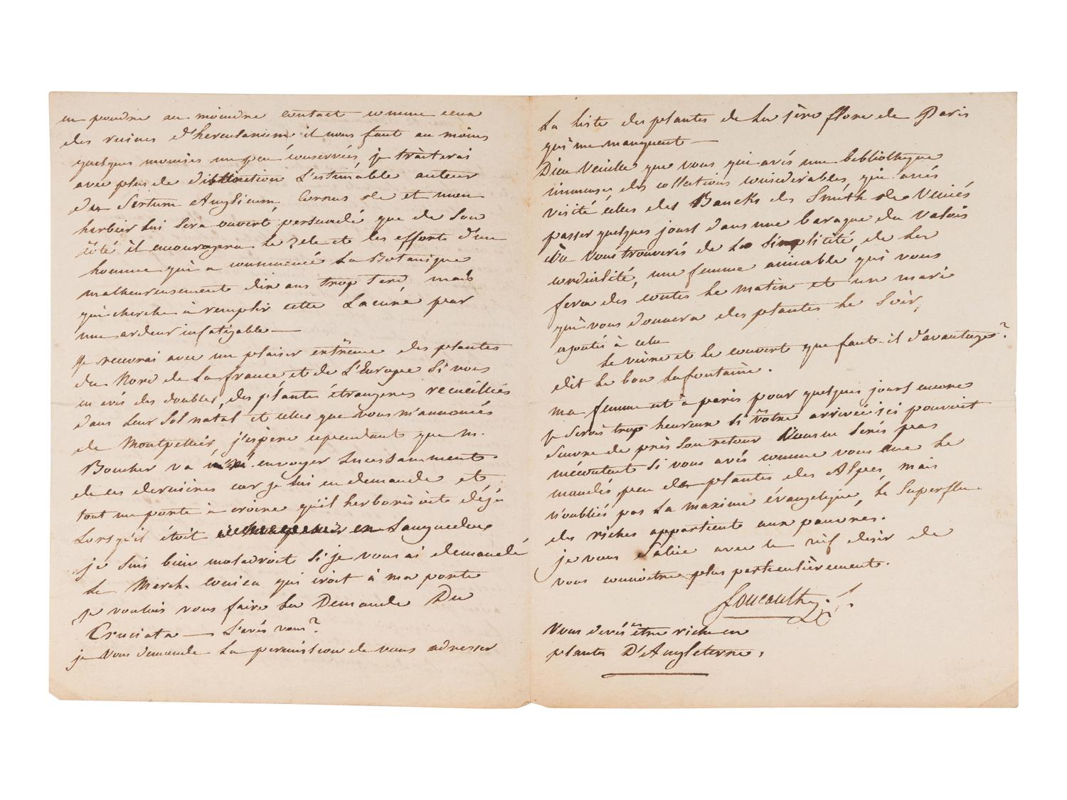 [BOTANY & GARDENING -- MANUSCRIPTS]. A group of 5 manuscripts, comprising: