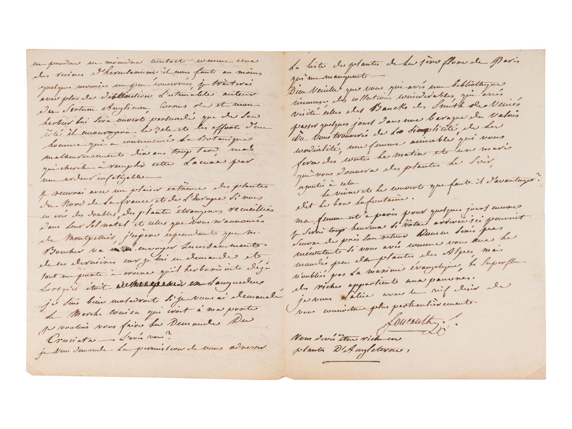 [BOTANY & GARDENING -- MANUSCRIPTS]. A group of 5 manuscripts, comprising: