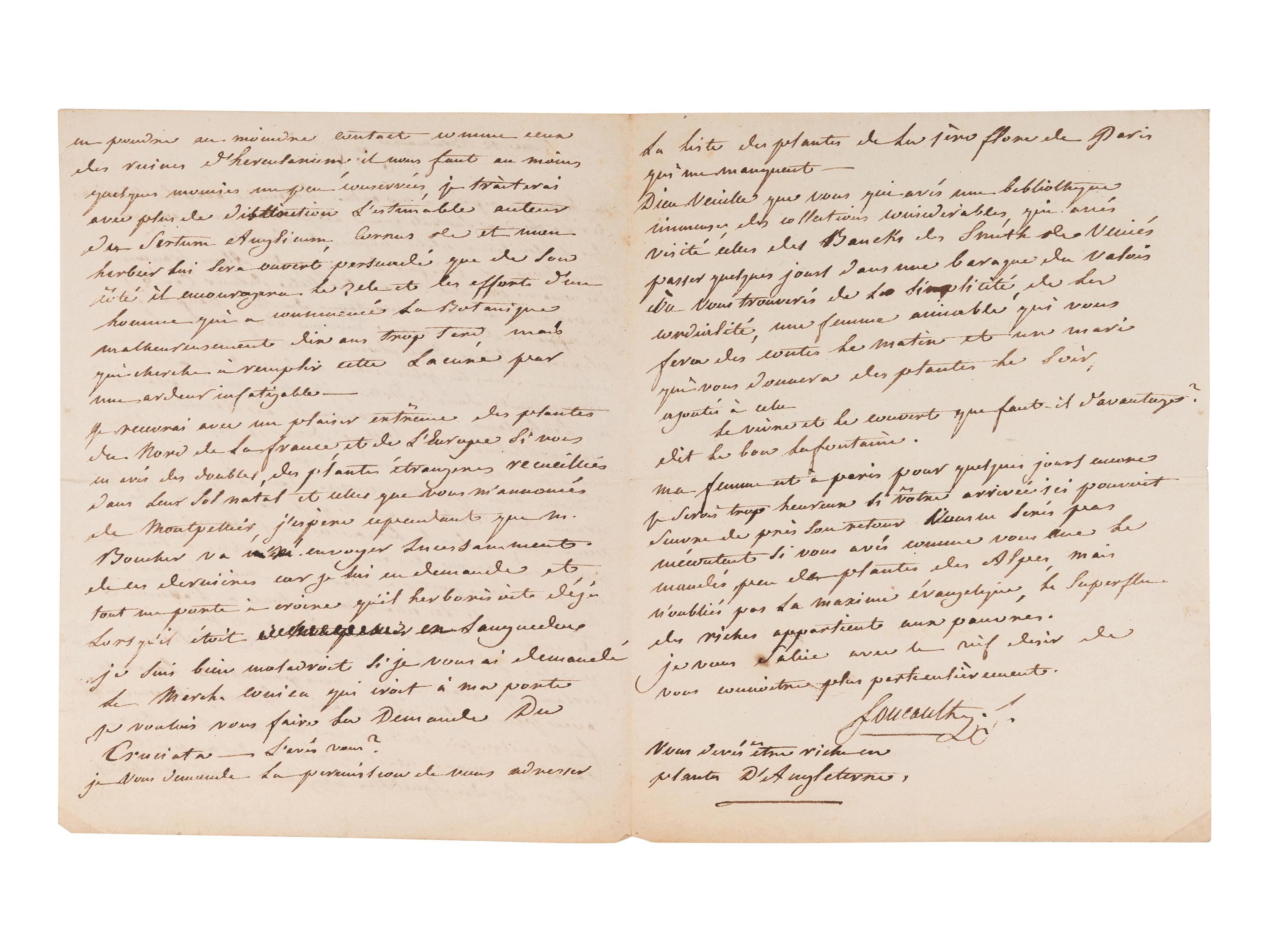 [BOTANY & GARDENING -- MANUSCRIPTS]. A group of 5 manuscripts, comprising: